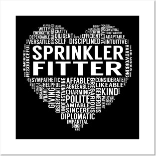 Sprinkler Fitter Heart Posters and Art